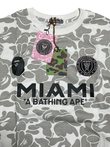 BAPE X INTER MIAMI CF Camo Tee XL White A BATHING APE Soccer
