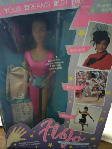 Vintage 1989 FloJo * Florence Griffith Joyner * Fashion Doll * Use with Barbie *