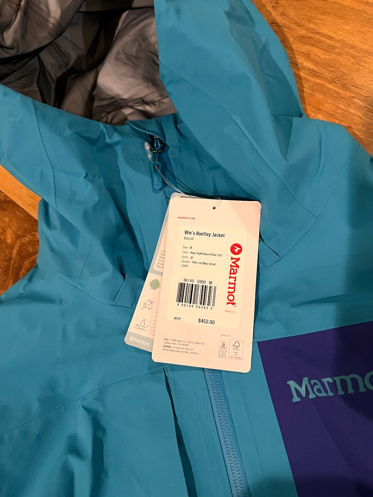 Pre-owned Marmot Women's Huntley Gore-tex Jacket - Medium - Blue - With Tags