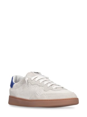 P448 Mens White At Heel And Tongue Vert Toe Wedge Leather Sneakers Shoes 41