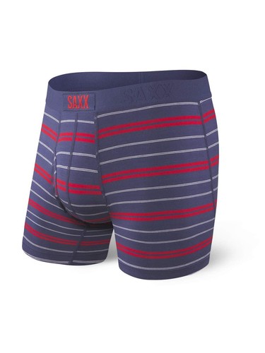 

Мужское нижнее белье Saxx — трусы Ultra Boxer, темно-синяя полоска, маленькое, Navy summit stripe