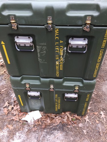 Lot Of 2 Two Huge PELICAN HARDIGG Cases Chest Pressure 35x29x22 (local Pickup)