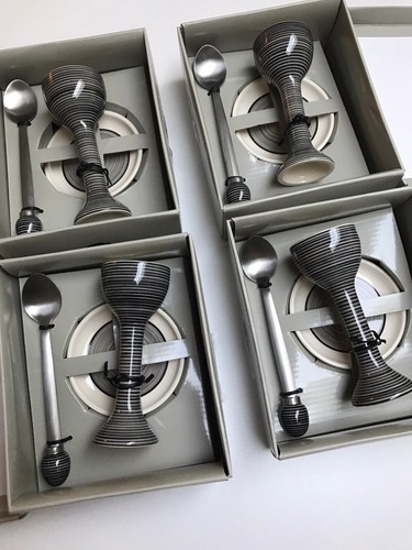 Sagaform Egg Set NEW Lot Of Four Light Grey