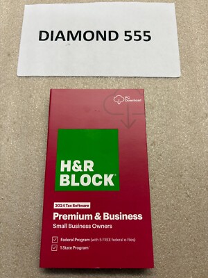 H&R Block Tax Software Premium & Business 2024, PC Only [Boxed Key Card] | 8173