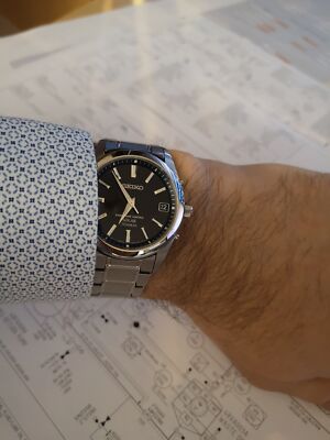 Auth SEIKO Brightz World Time Solar Titanium Men's Auth SEIKO Brightz World Time Solar Titanium Men's