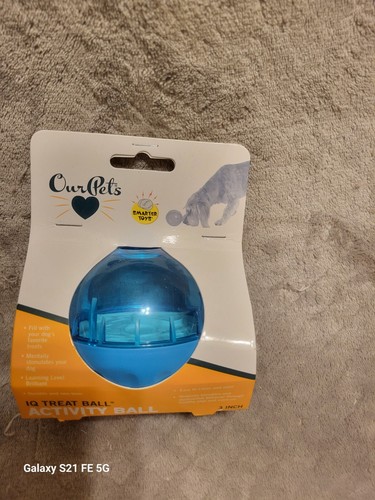 Our Pets IQ Treat Ball Food Dispensing Toy for Dogs 3&rdquo; MEN