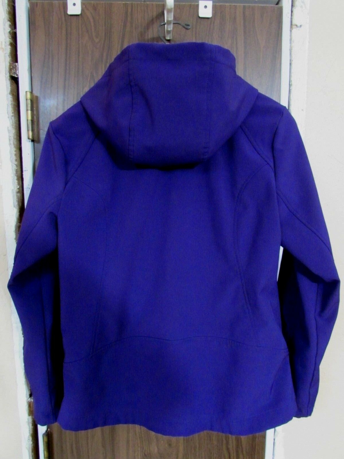 Free Country Womens Soft Shell Water/Wind Hooded Purple Jacket Small