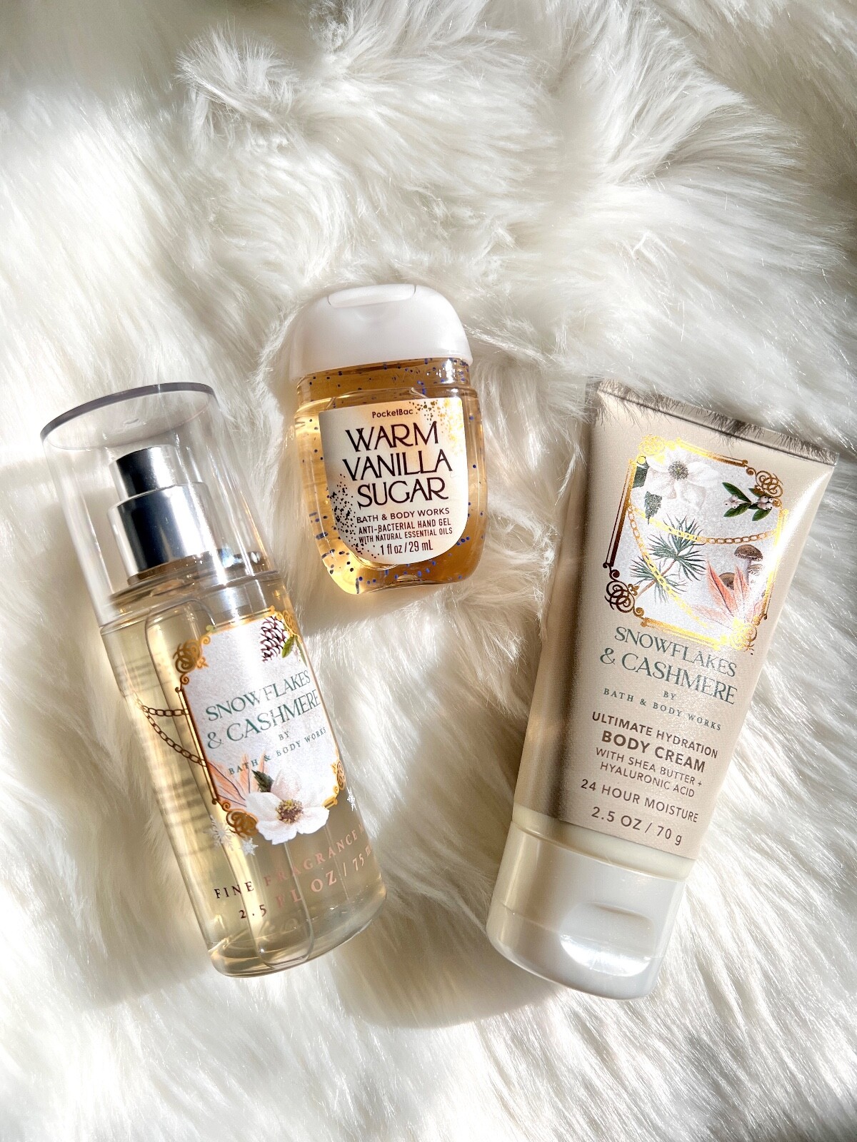 Bath & Body Works Gift Set Travel Size 3PC Lotion Mist Cream Gel Sanitizer