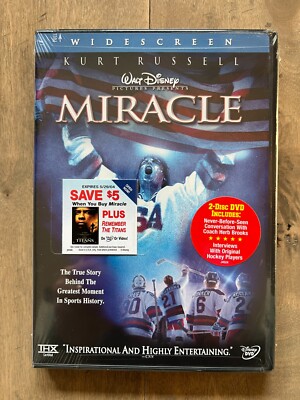 Disney Miracle Widescreen DVD 2 Disc 2004 - USA Hockey Kurt Russell - NEW SEALED