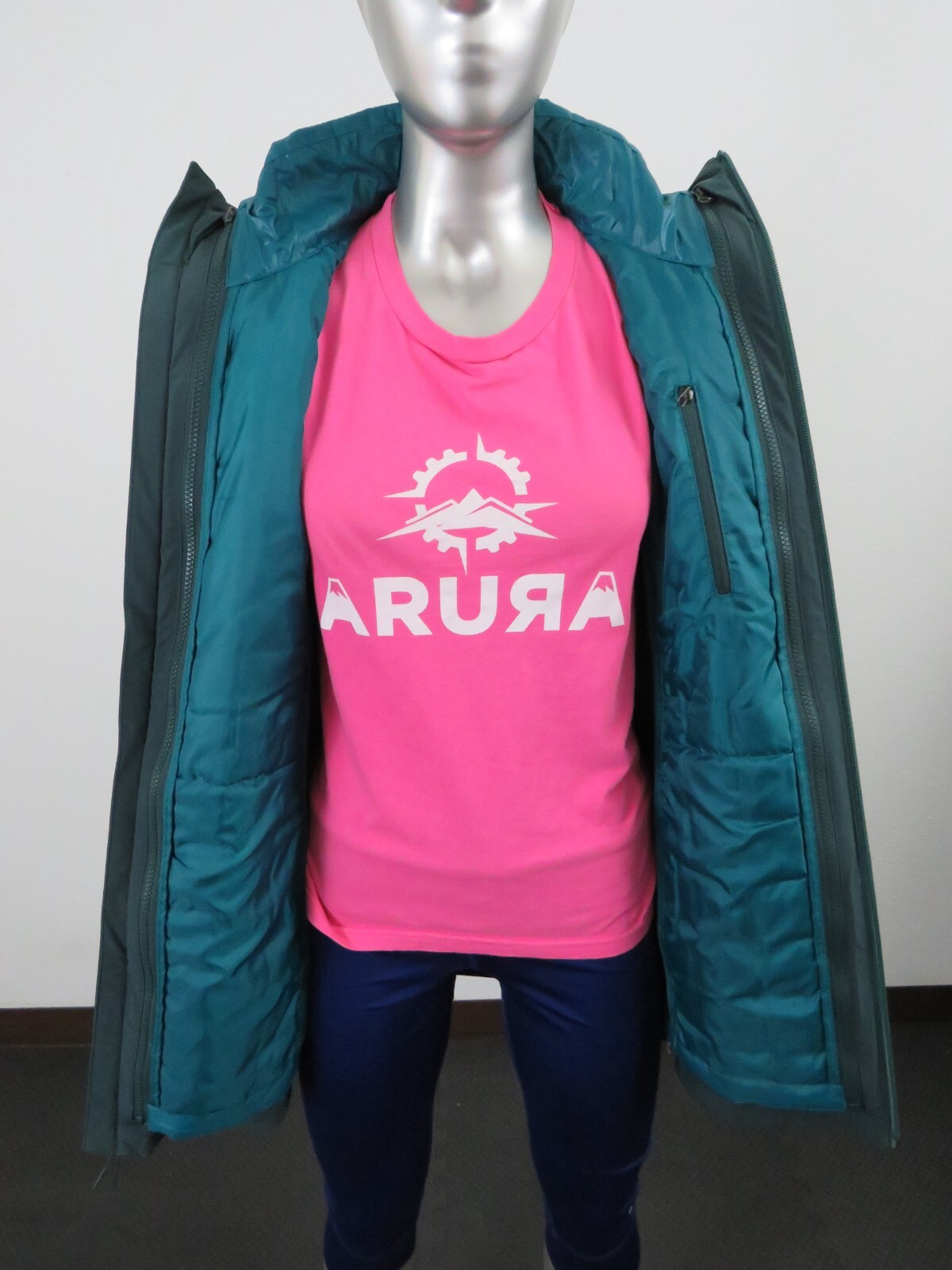 Pre-owned The North Face Womens  Thermoball Tri Climate Waterproof Insulated Parka Jacket In Green