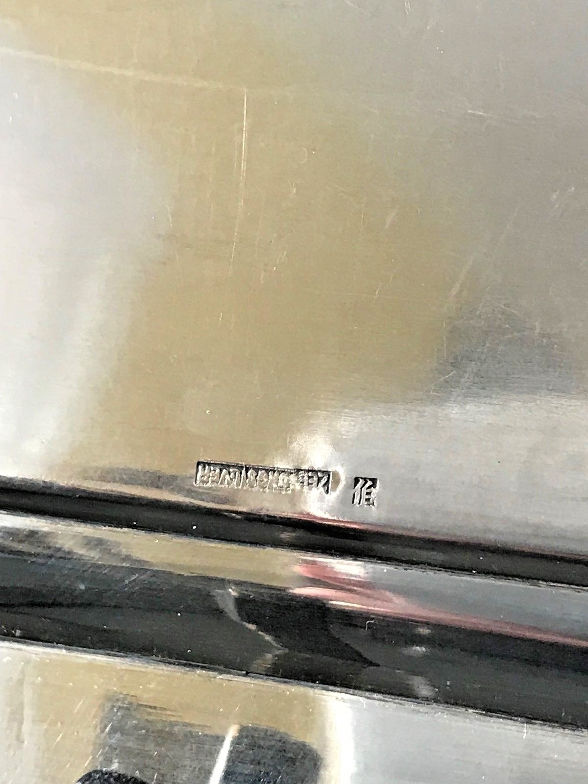 Chinese Export Silver Butler's Serving Platter or Tray 23