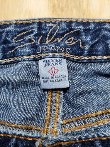 Silver Jeans Women's 31 x 32 Toni Low Rise Bootcut Dark Wash Denim Blue