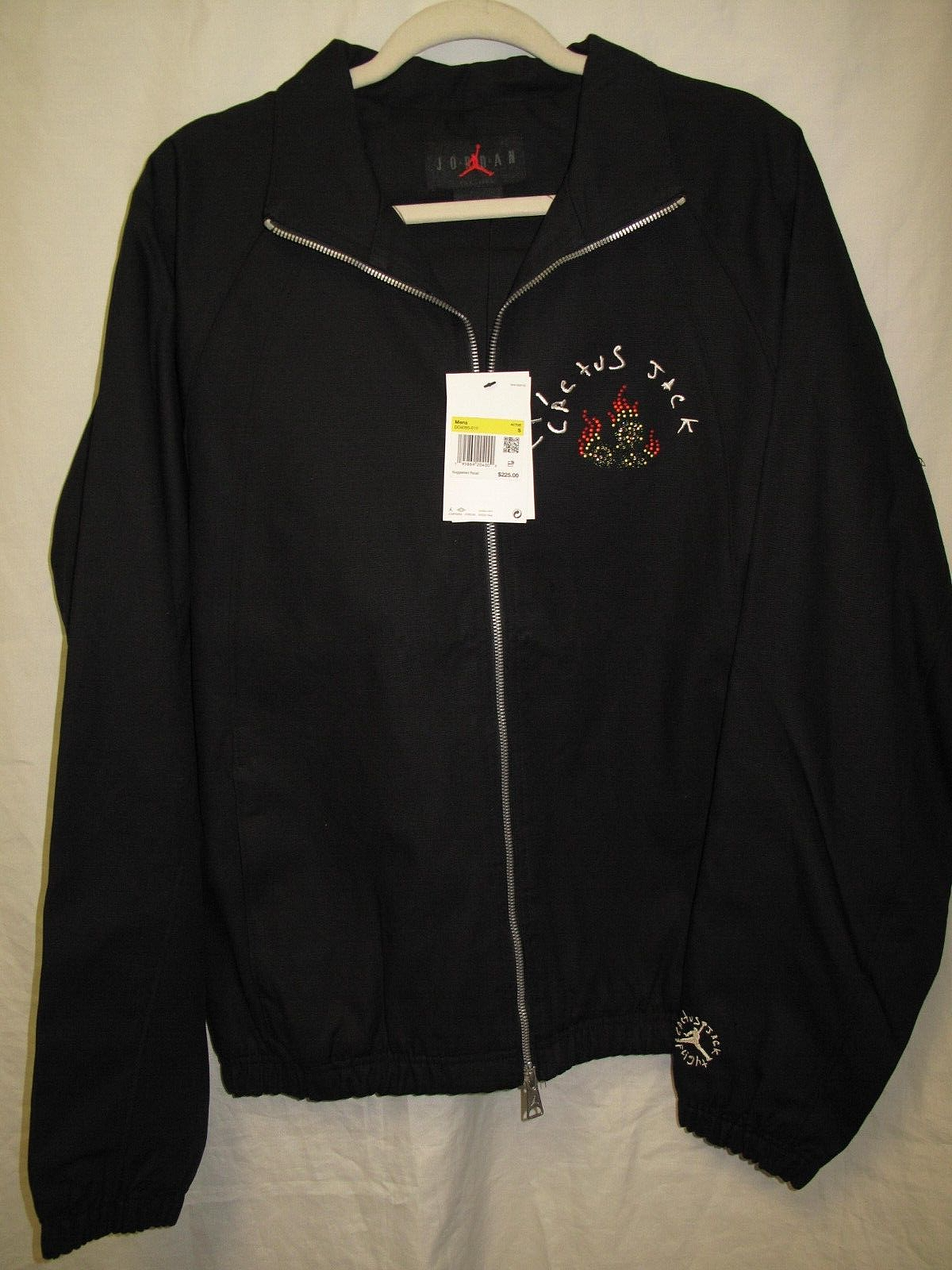 Jordan/ Travis Scott/ Cactus Jack Black Woven Poly Jacket Men's S  *New w/Tags*