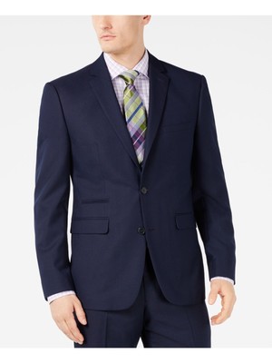

VINCE CAMUTO Мужской темно-синий приталенный немнущийся костюм Пиджак, Navy