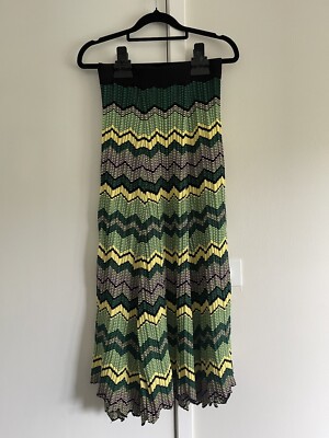 Sandro Skirt Size 1 (AU 8) - Chevron Knit Maxi Misoni Style