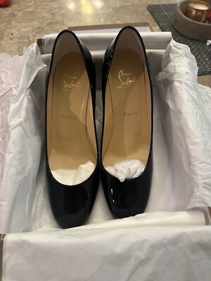 Christian Louboutin Miss Sab 85 Patent Leather Pumps -  size 38 New!