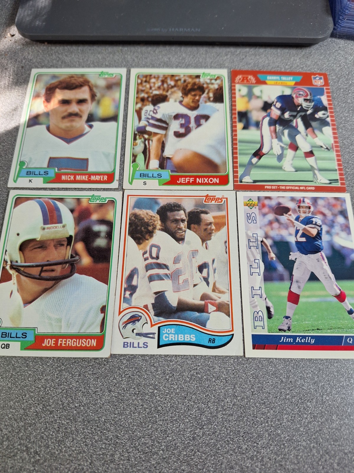 Buffalo Bills 6 card LOT U120-Cribbs-Kelly-Ferguson-Talley-Nixon