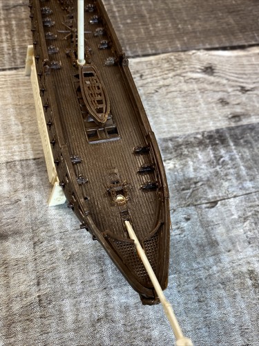 USS Constitution "Old Ironsides" Aurora Model Kit 436-250 Parts Lot Partly Built