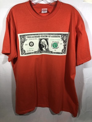 supreme dollar tee red