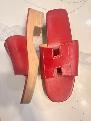 Hermes 1 kebral h motif wood sole