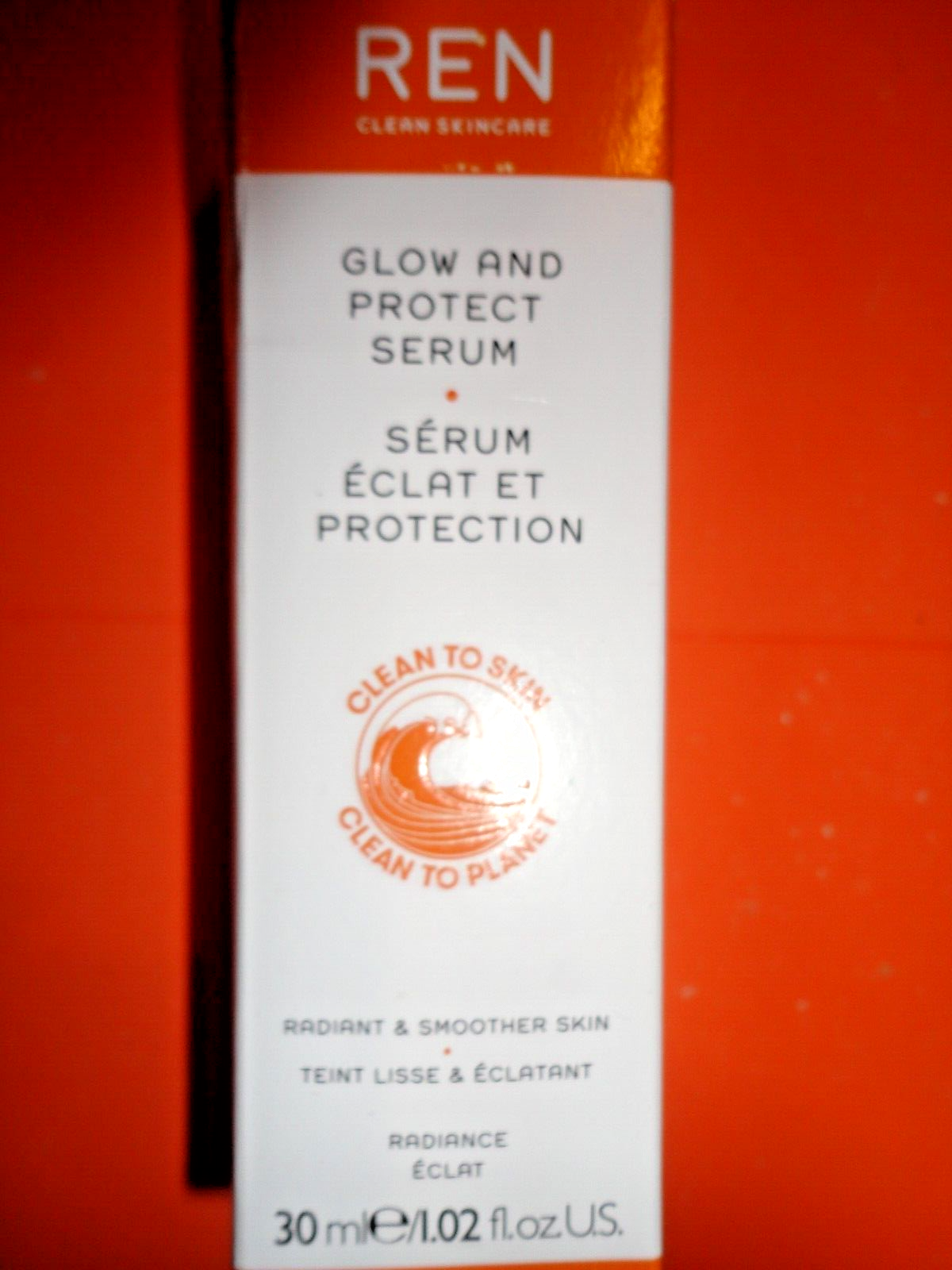REN Clean Skincare Glow & Protect Serum 1.02 Oz & Ready Steady Glow Tonic 1.7 Oz