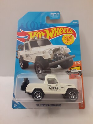 Hot Wheels New Model '67 Jeepster Commando Lot 2019 White painted motorcycle