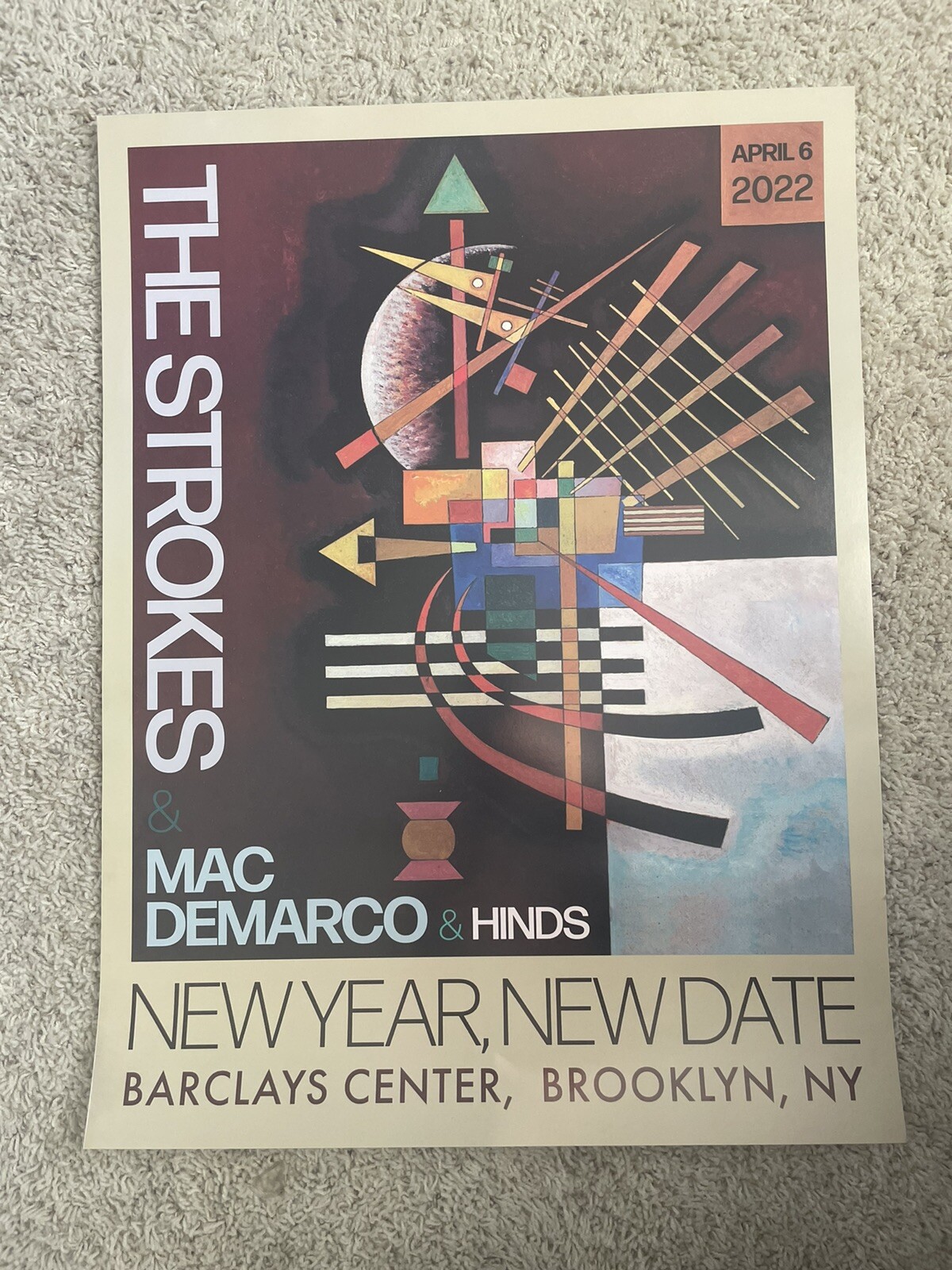 The Strokes - Barclays Center - April 6, 2022 Concert Poster