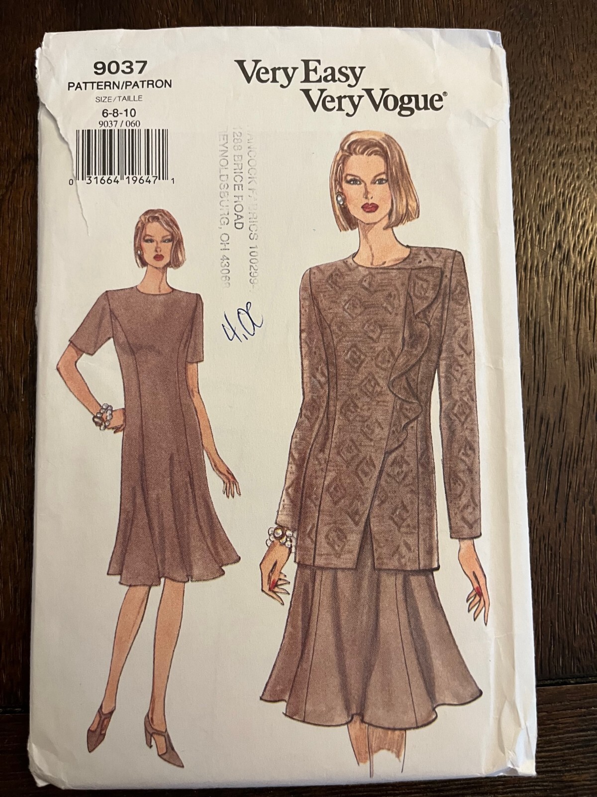 ⭐︎ Vogue 9037 UNCUT Sewing Pattern, Misses' Petite Jacket & Dress