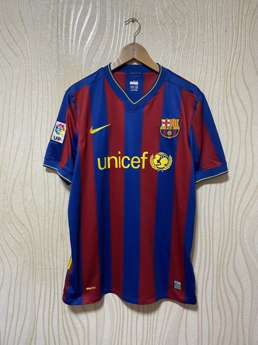希少　FC Barcelona 2009 FIFAワールドチャンピオンシャツ BARCELONA 2009 2010 HOME SHIRT JERSEY NIKE 343808-496 sz L