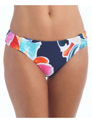 

LA BLANCA Женские двусторонние темно-синие лепестки цветочного хипстерского купальника Низ, Navy