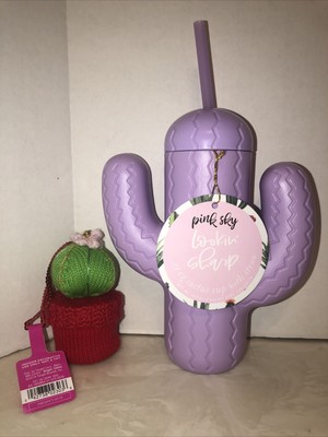 2 Pc Gift for that prickly person in your life 21 Oz cactus cup & woven cactus