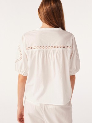 Pre-owned Ba&sh Lirkin Shirt In Blanc - Size 1 In White