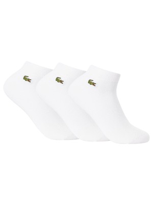 

Lacoste Mens Sport 3 Pack Short Socks, Белый