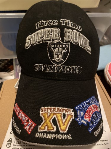 Vtg Silver & Black Oakland LA Las Vegas RAIDERS 3X Super