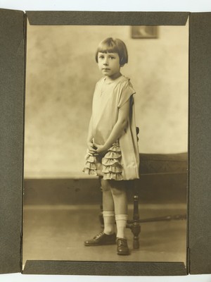 Large Cabinet Photo Sherman Newark NJ Little Girl Pixie Cut Mildred Irene Sopen