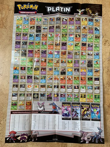 Pokemon Poster Platin Abb. Booster Giratina Dialga Shaymin Palkia Piondragi LV.X
