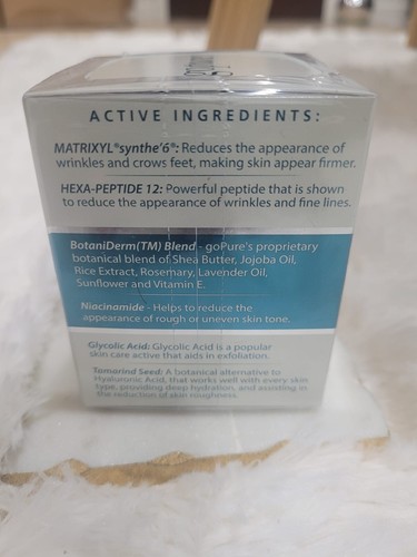 Gopure actives glyco-peptide anti wrinkle moisturizer 1.7oz 50ml. free shipping.