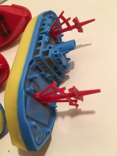 1950's RENWAL HARD PLASTIC SHIPS BOATS for PANAMA CANAL PLAY SET WHOLESALE LOT