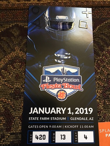 Playstation Fiesta Bowl 2 Tickets And Parking Pass