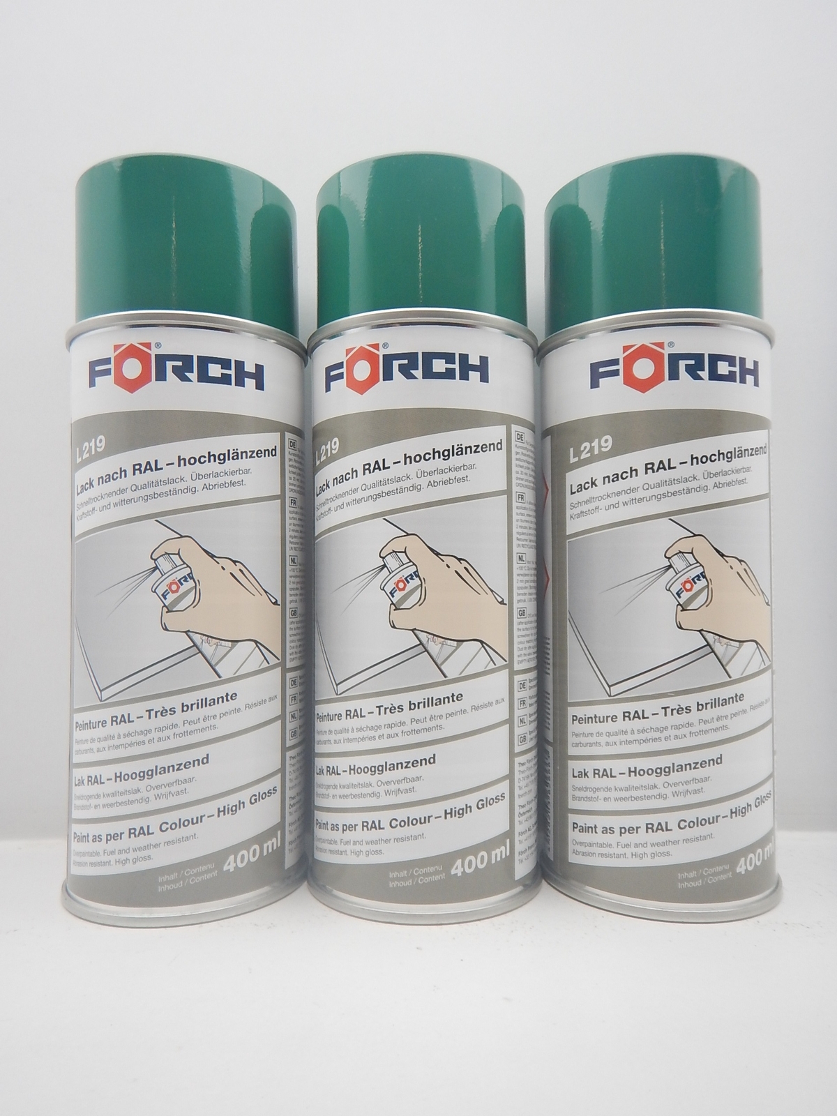 FORCH TÜRKISGRÜN GRÜN TÜRKIS RAL 6016 Lack LACKSPRAY Spray SPRAYDOSE 400ML (6