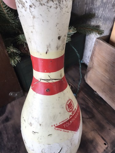 ABC Approved Bowling Pin Blue  Eagle Dura Mark Plastic Coating Worn Used AMF