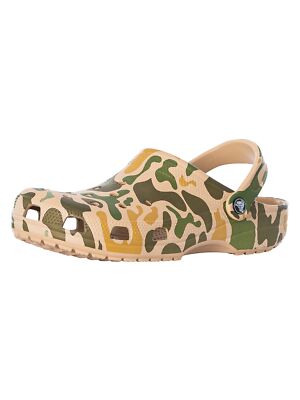 

Мужские классические камуфляжные сабо с принтом Crocs, бежевые, Бежевый, 206454-2Y6
