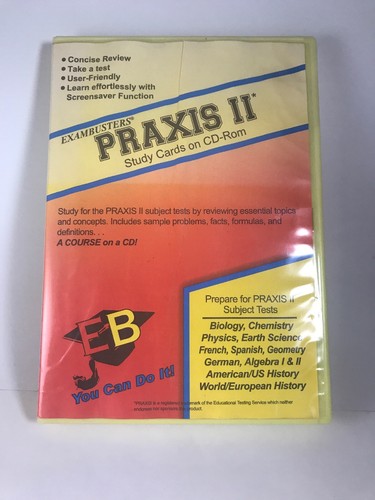 ExamBusters - Praxis II- Study Cards On CD-ROM (Software)