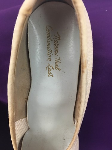 Vintage Bel View Nurses shoes oxford white high heel white pump 6 1/2