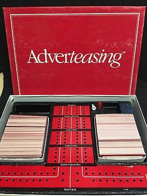 Vntg 1988 Adverteasing Board Game~The Game Of Slogans, Commercials & Jingles New