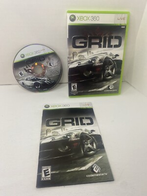 GRID (Microsoft Xbox 360, 2008) Complete W/ Manual (Tested)