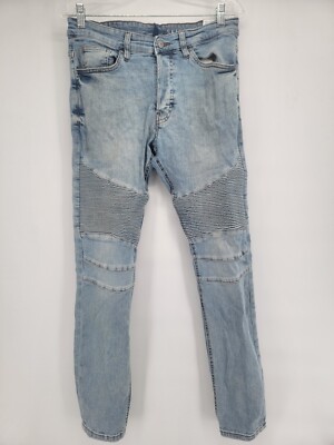 Mens Divided Blue Denim Skinny Jeans Size 32 X 30
