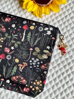 New Mushroom Core Flowers Snail Dandelion Botanical Makeup Tech Pencil Bag - 9 