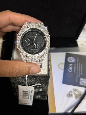 G-Shock Moissanite Custom Bezel Hip Hop Men vvs 1 moissanite