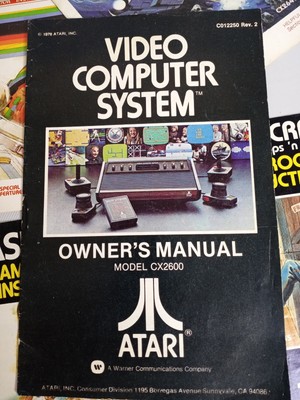 Vintage Atari Video Computer System Owners Manual Model CX2600 1977 Plus Extras